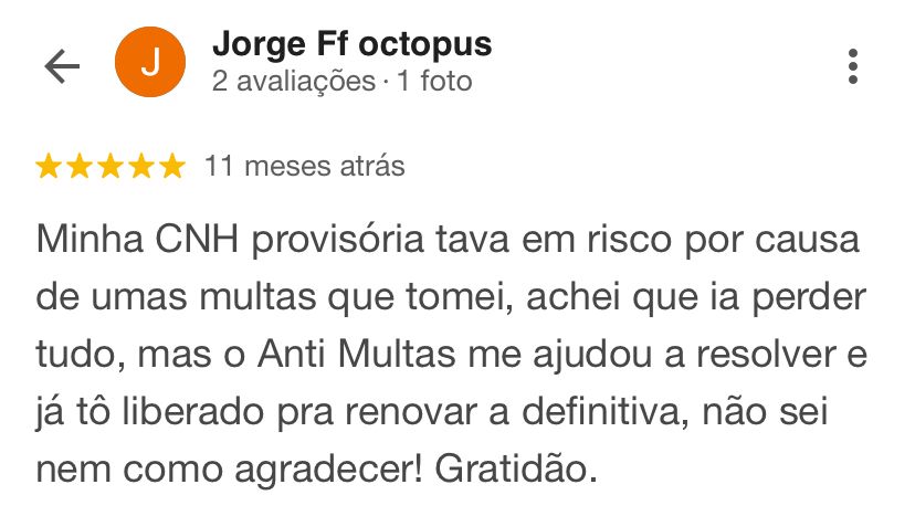 Avaliação de cliente