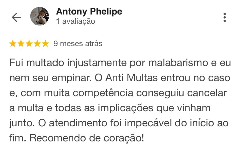 Avaliação de cliente